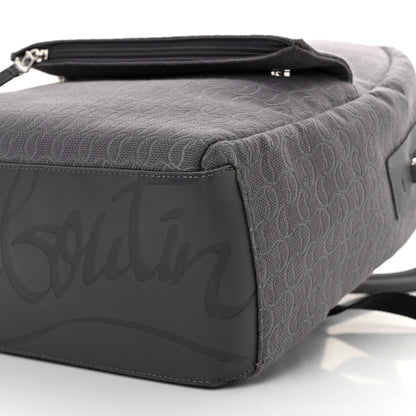 Christian Louboutin Logo Jacquard Zip N Flap Backpack Smoky 10 of 10