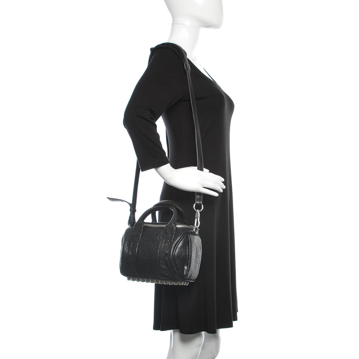 Pebbled Lambskin Mini Rockie Black Rhodium Hardware