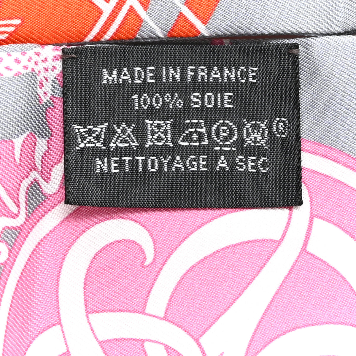 Hermes Silk Ex-Libris Twilly Gris Orange Rose Bonbon 3 of 3