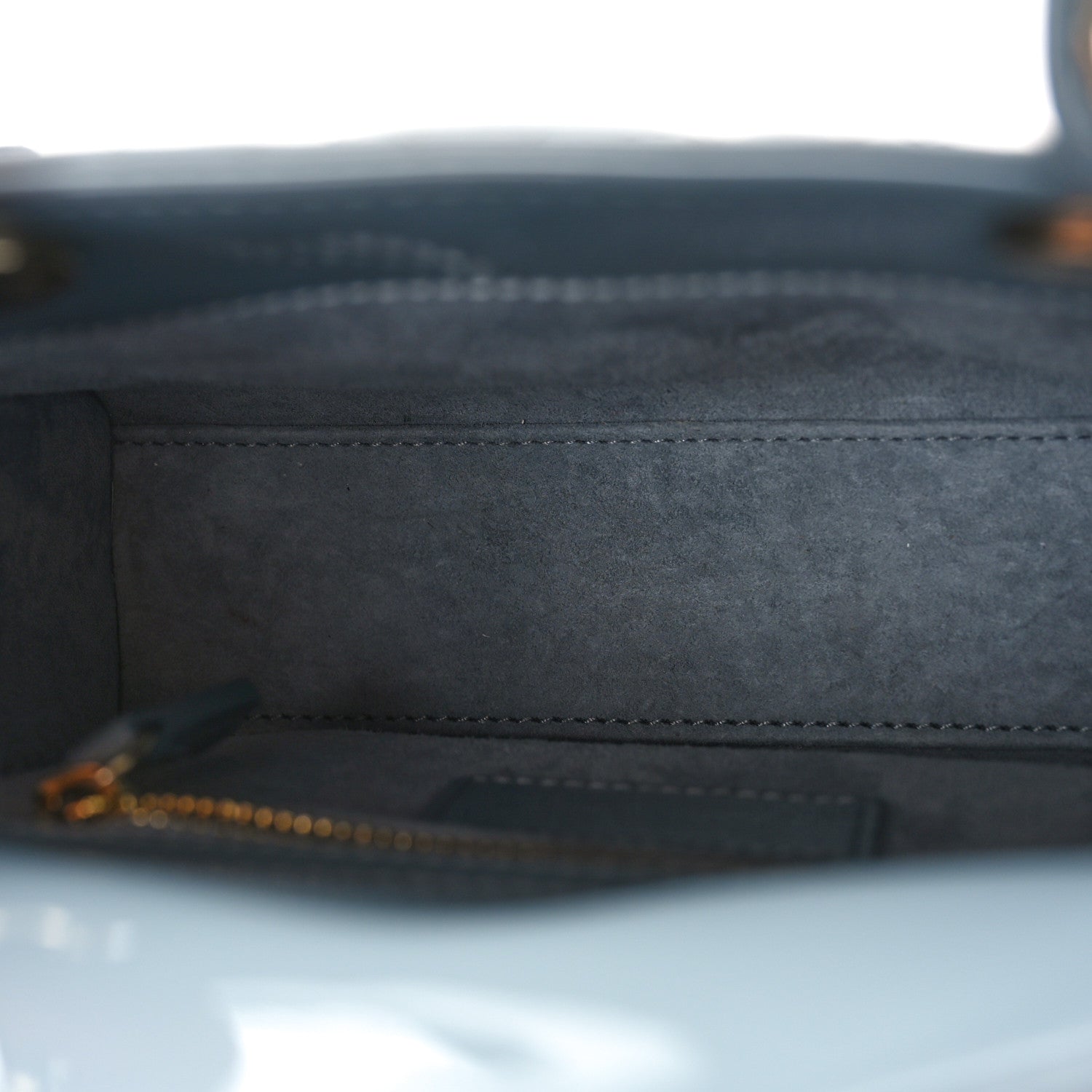 Christian Dior Patent Cannage Mini Lady Dior Light Blue 5 of 8