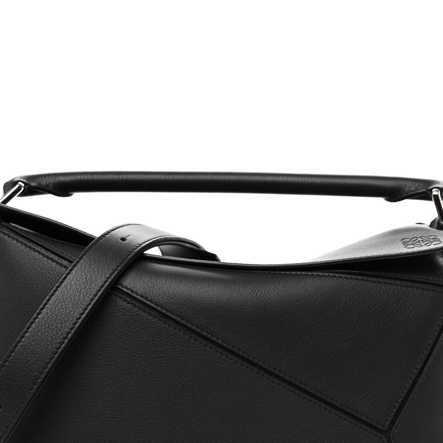 Calfskin Medium Puzzle Bag Black