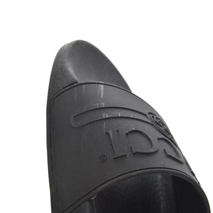 Gucci Rubber Womens Logo Slide Sandals 39 Black 9 of 15