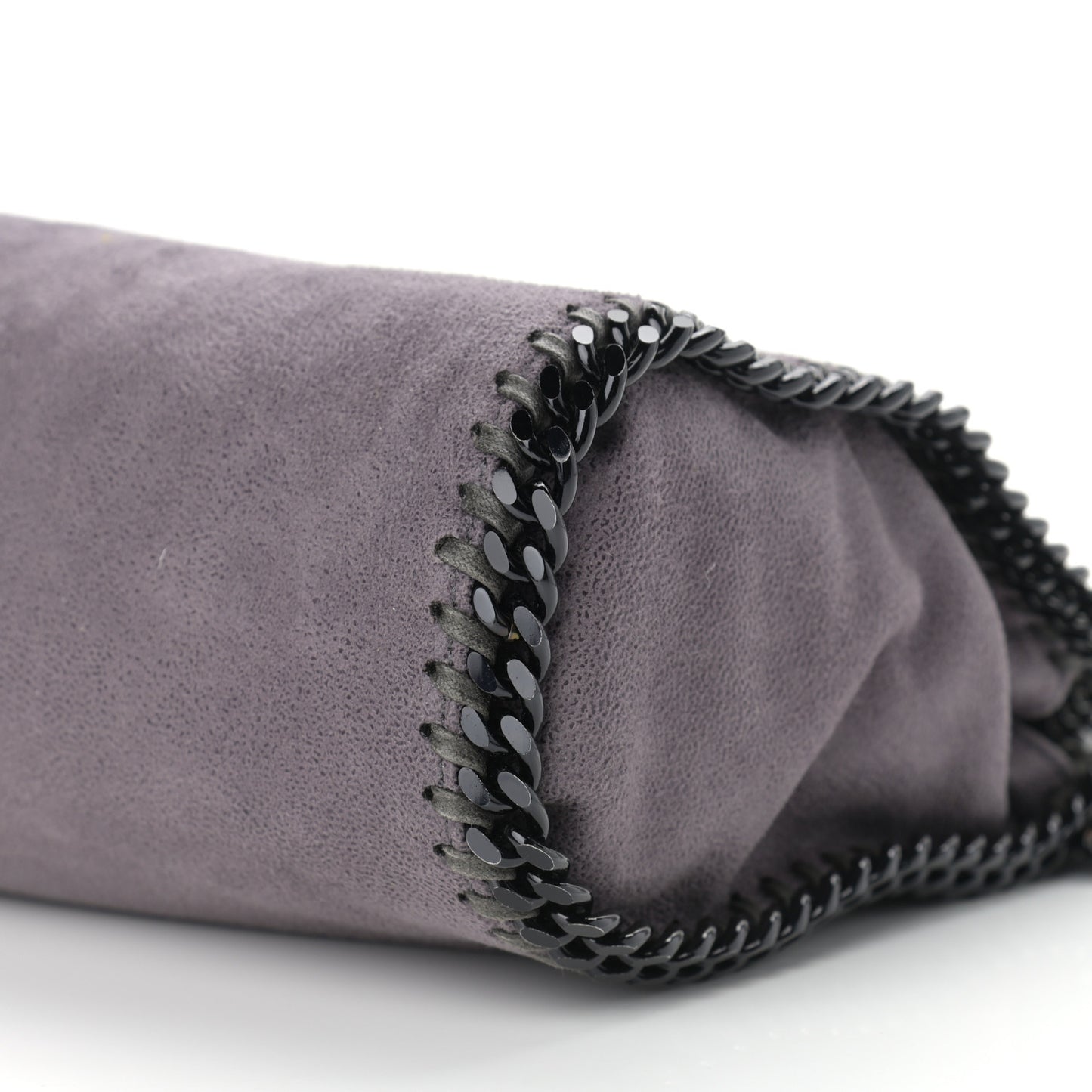 Shaggy Deer Mini Falabella Fold Over Tote Light Grey