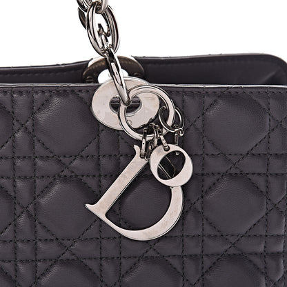 Christian Dior Lambskin Cannage Large Dior Soft Shopping Tote Grey 10 of 15