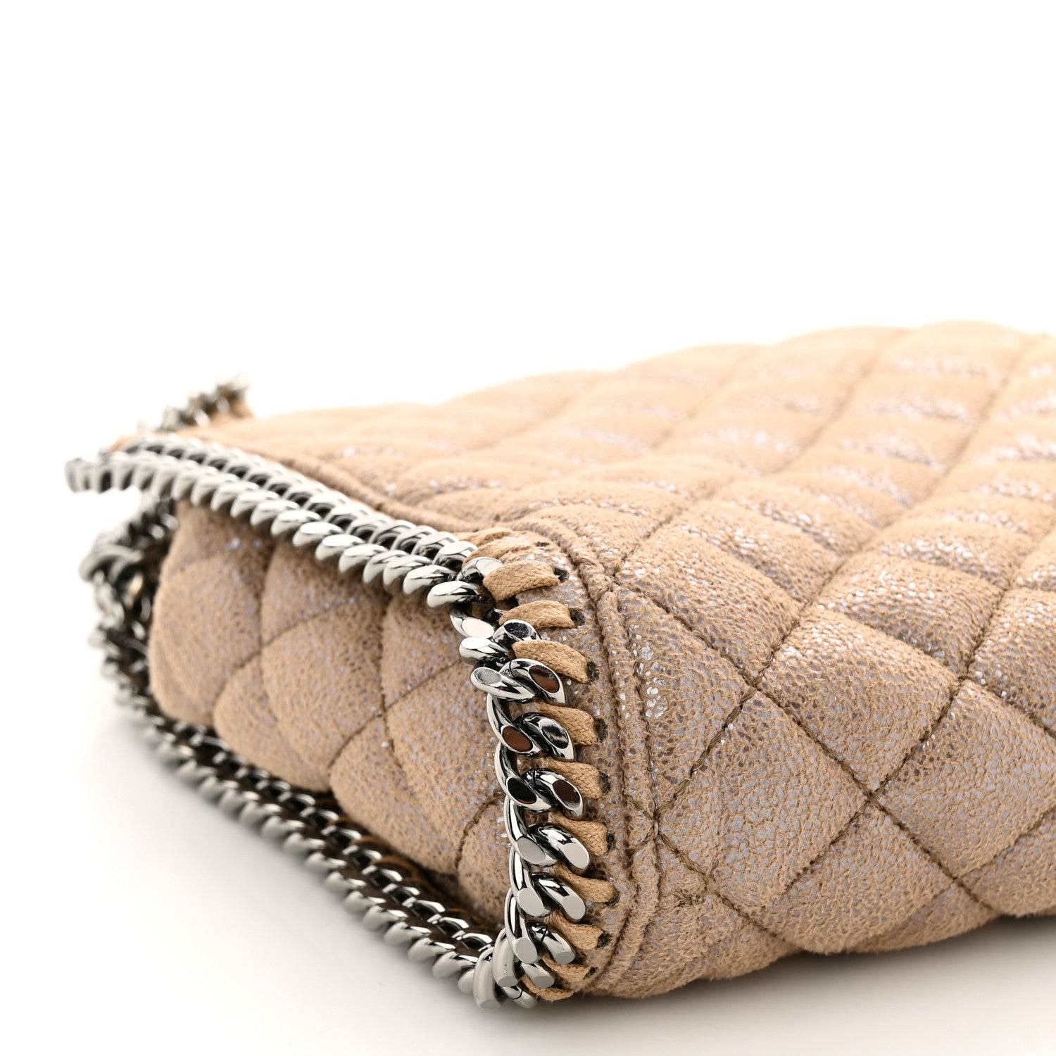 Stella McCartney Shaggy Deer Quilted Tiny Falabella Tote Beige 9 of 10