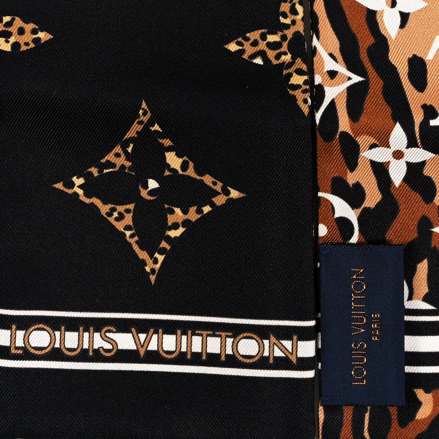Louis Vuitton Silk Monogram Giant Jungle Bandeau Black 3 of 4