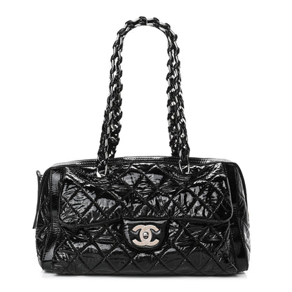Chanel Patent Quilted Day Glo Flap Bag Black 1 of 4