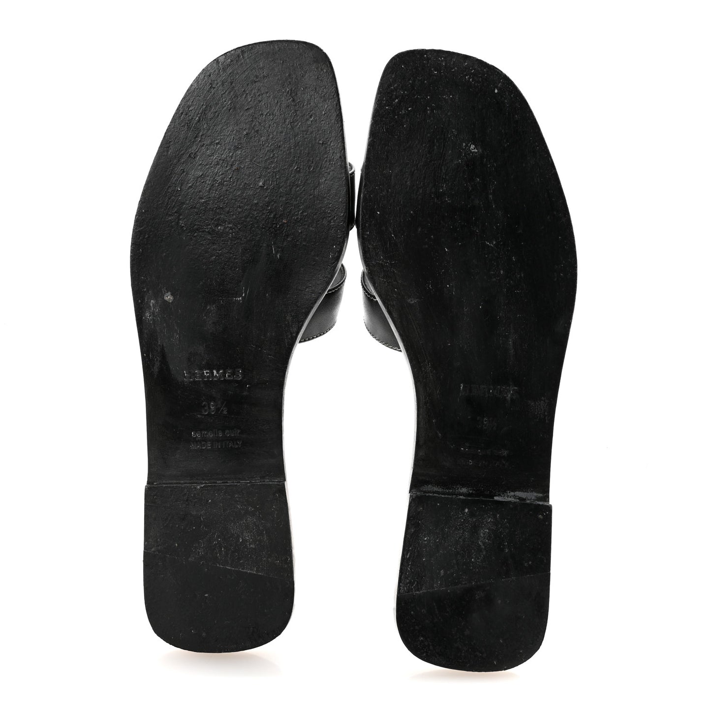 Box Calfskin Oran Sandals 39.5 Black
