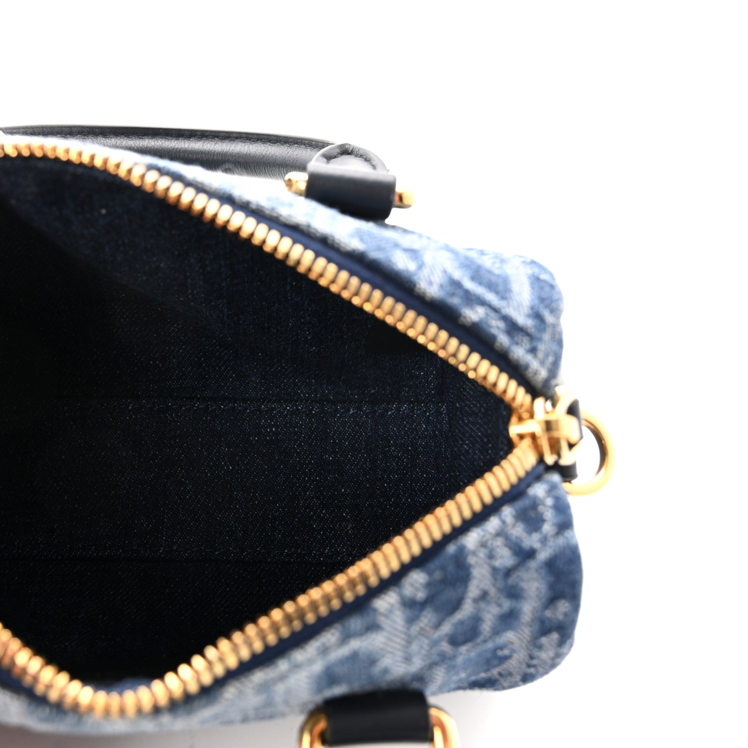 Christian Dior Denim Oblique Nano Groove 17 Bag Blue 5 of 9
