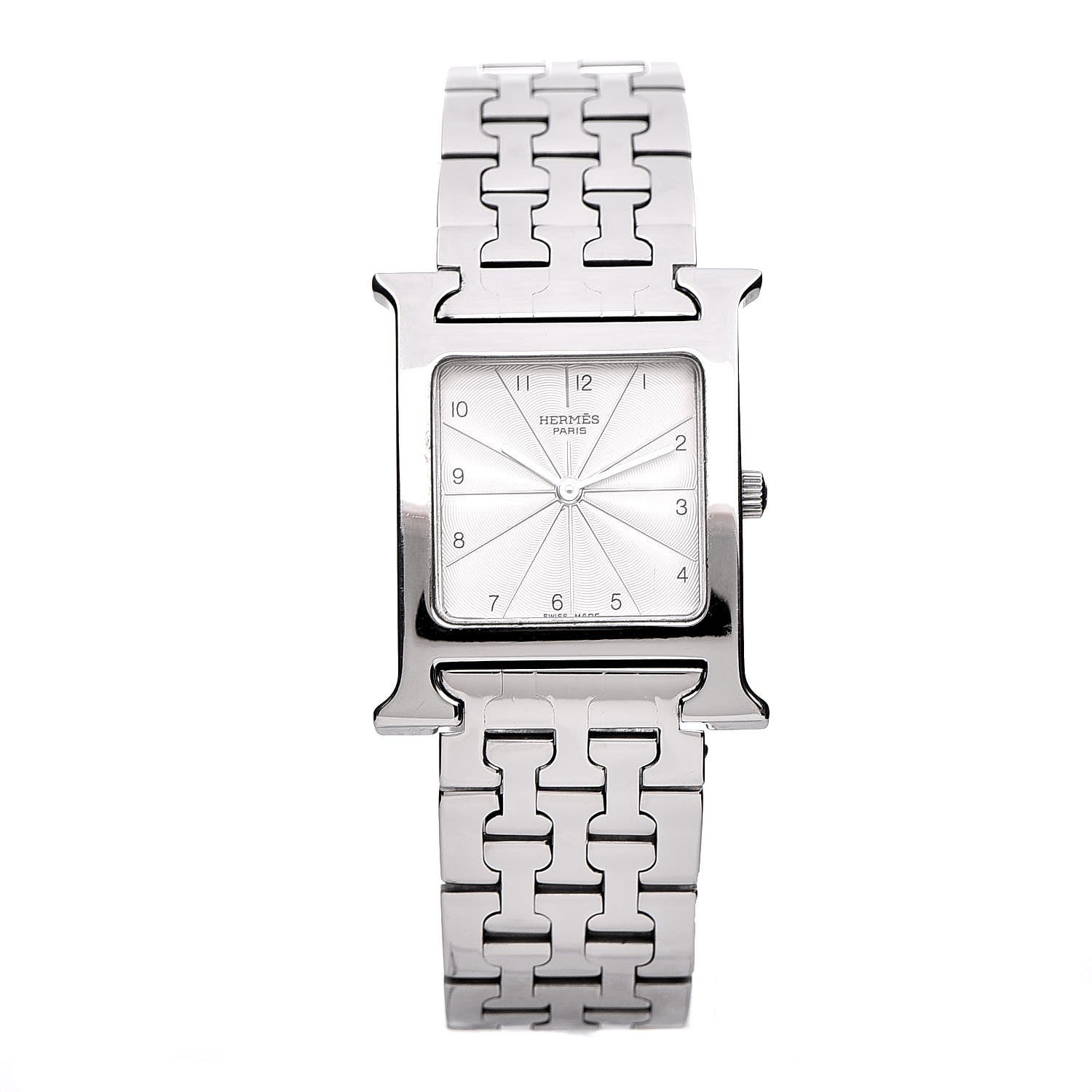 Hermes Stainless Steel 26mm Heure H Hour Quartz Watch 1 of 6