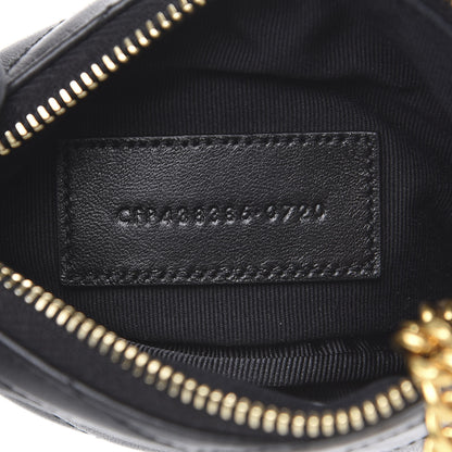 Saint Laurent Calfskin Matelasse Monogram Key Pouch Black 6 of 6
