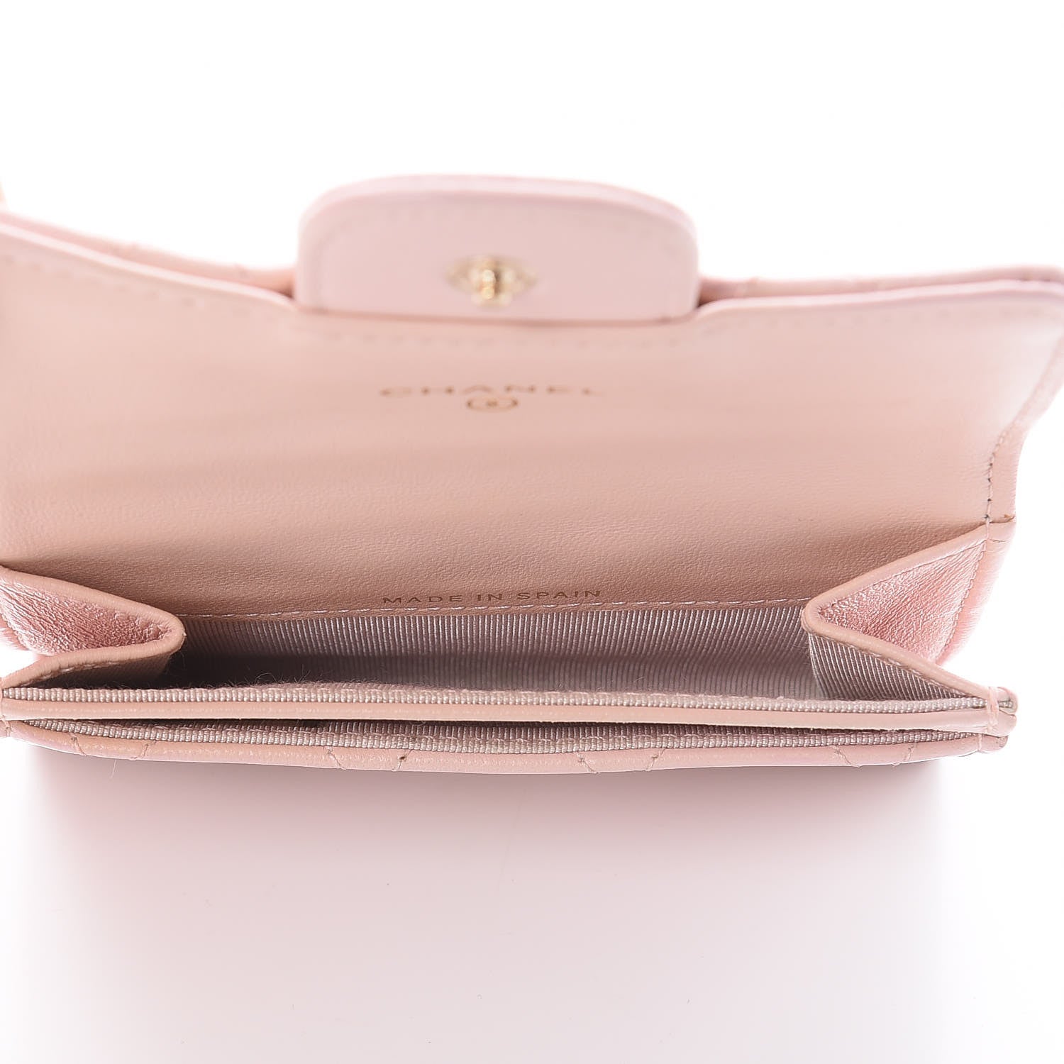 Chanel Lambskin Quilted Flap Card Holder Light Pink 5 of 8