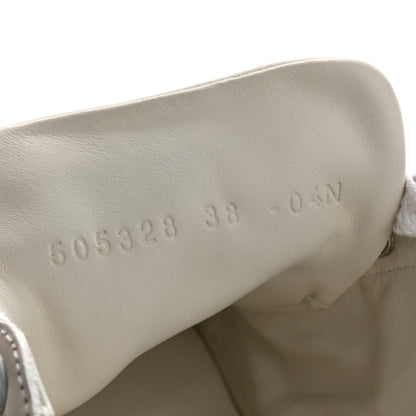 Gucci Calfskin Nappa Web LOVED Embroidered Womens Ace Sneakers 38 White Red Flame Notte 8 of 11