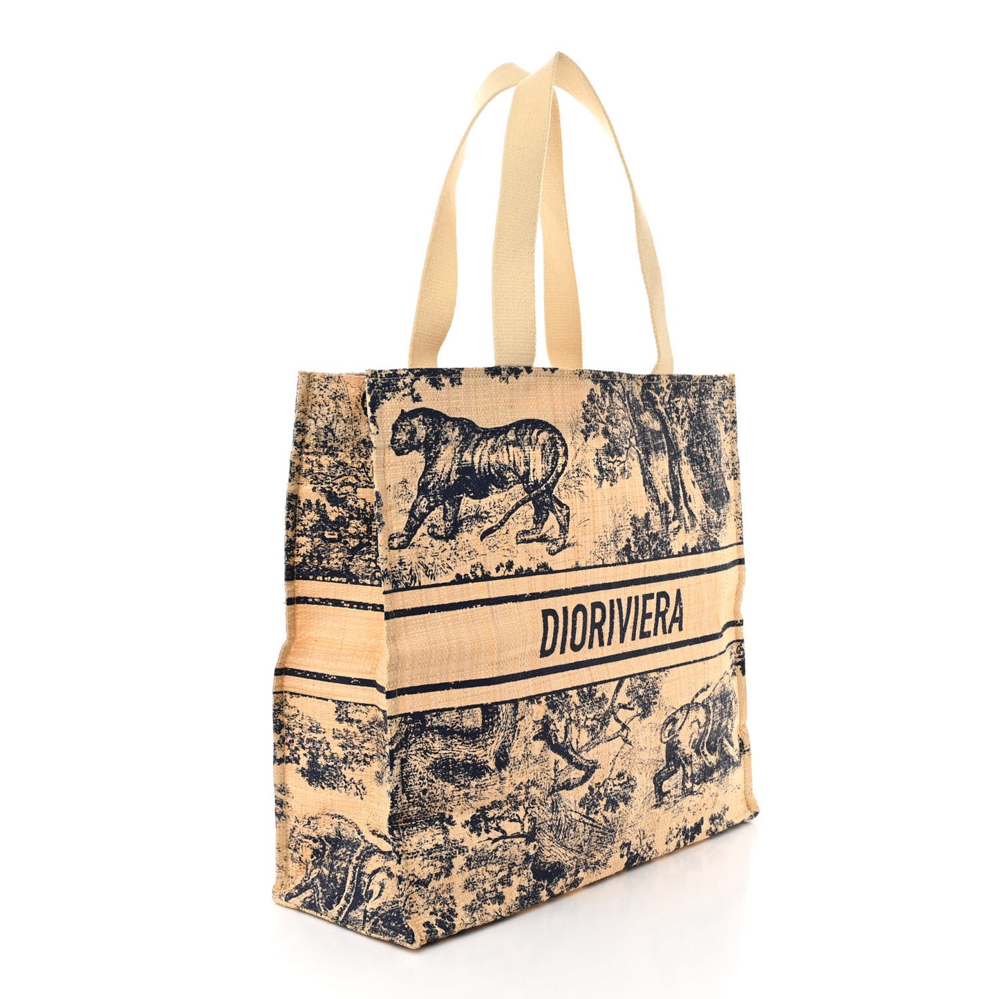 Straw Dioriviera Tote Blue