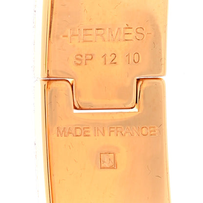 Hermes Enamel Narrow Clic Clac H Bracelet GM Marron Glace 4 of 5