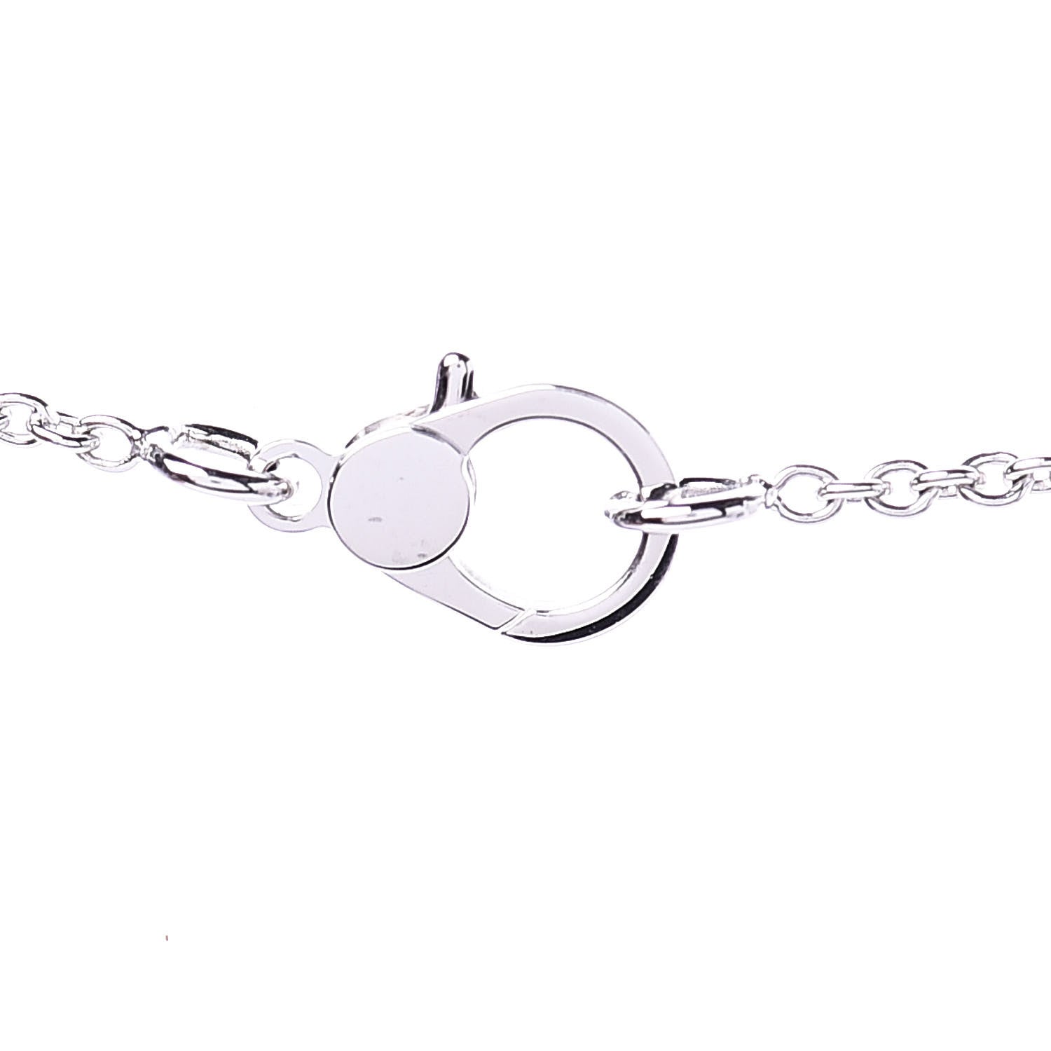 Hermes 18K White Gold Diamond Finesse Pendant Necklace 5 of 7