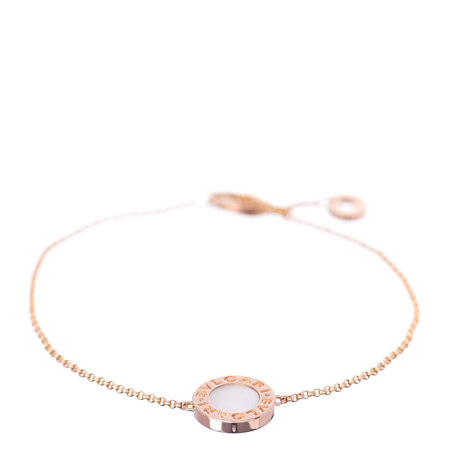 18K Rose Gold Mother of Pearl BVLGARI BVLGARI Chain Bracelet