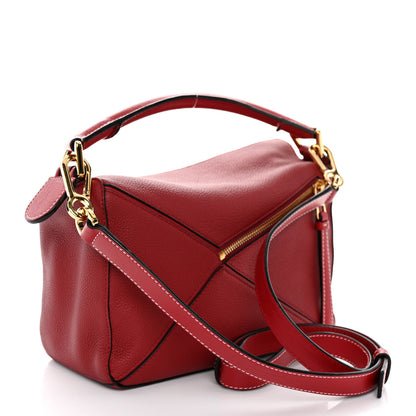 Loewe Grained Calfskin Small Puzzle Bag Rouge 3 of 9