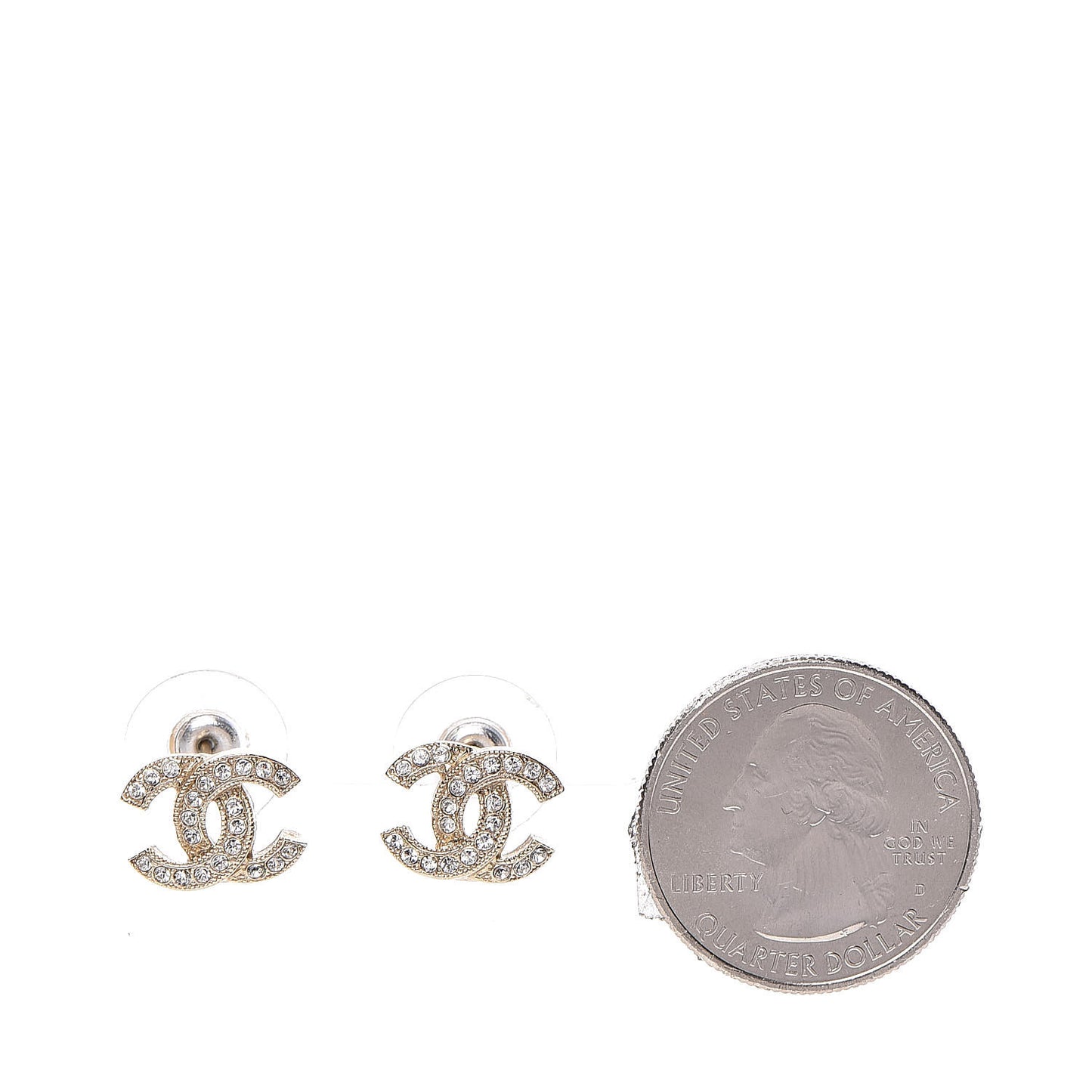 Crystal CC Earrings Gold
