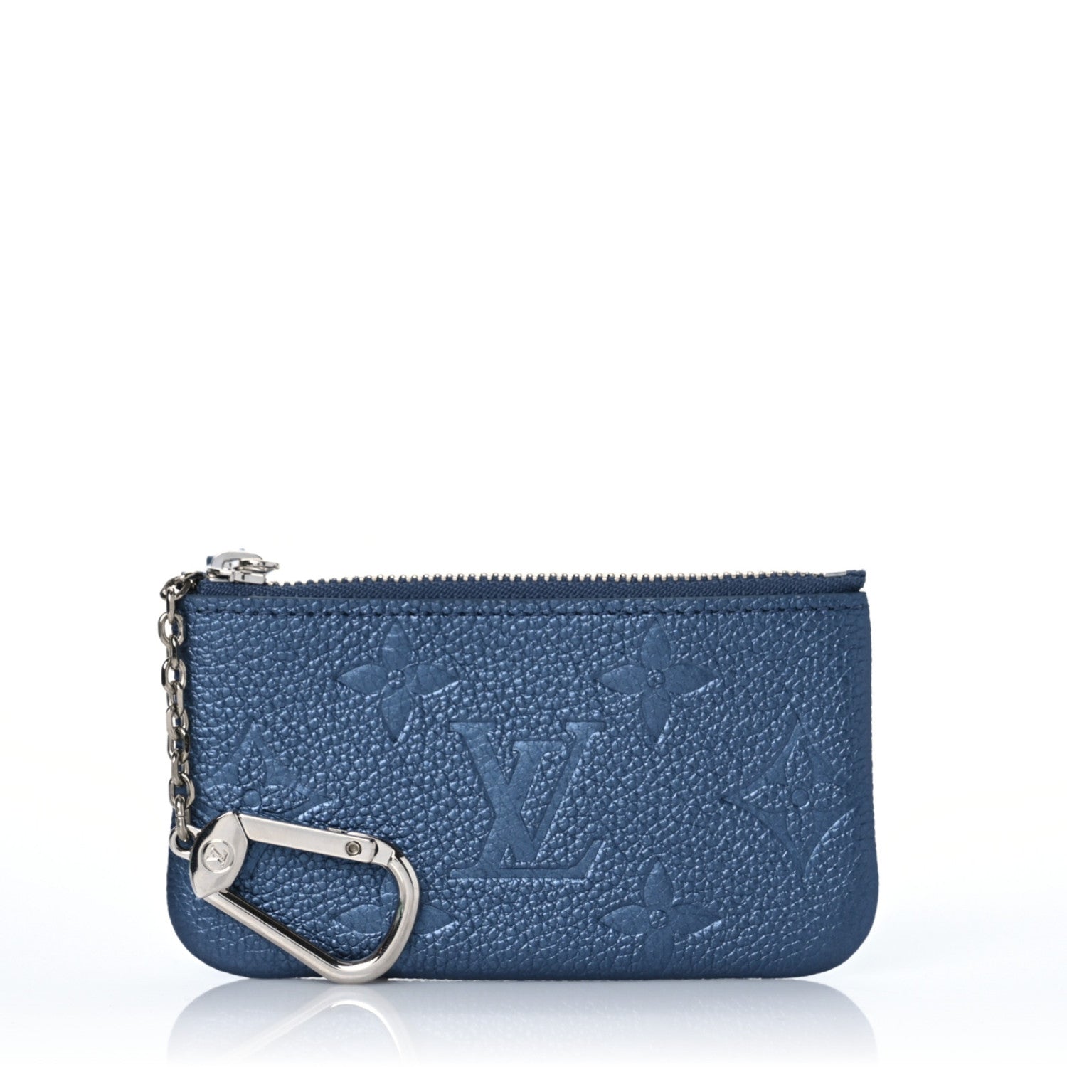 Louis Vuitton Metallic Empreinte Monogram Giant Key Pouch Navy Nacre 1 of 8