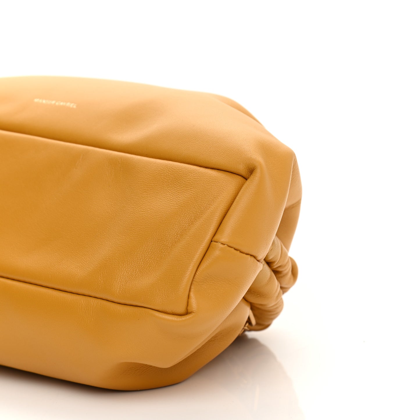 Lambskin Mini Cloud Chain Clutch Ochre