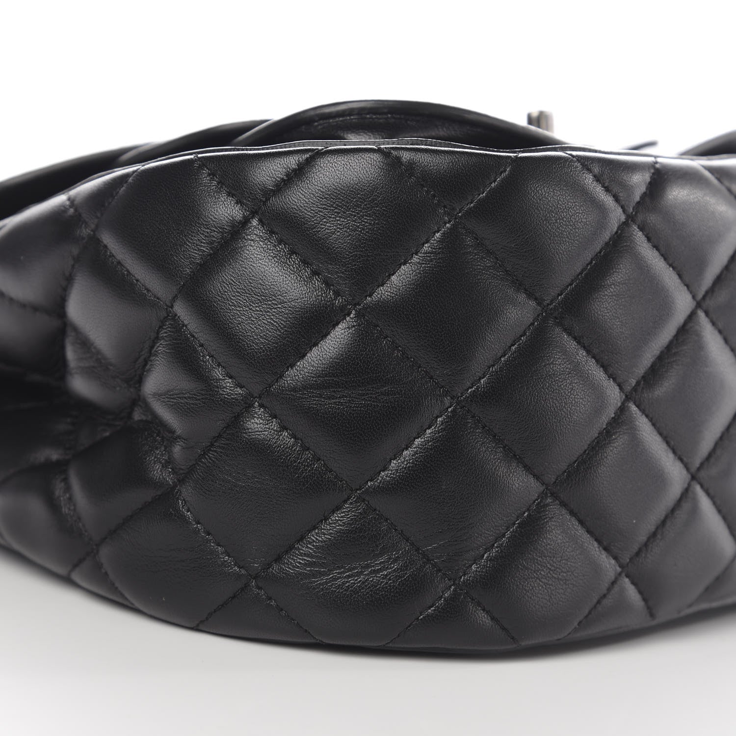 Chanel Lambskin Quilted Messenger Flap Black 8 of 12