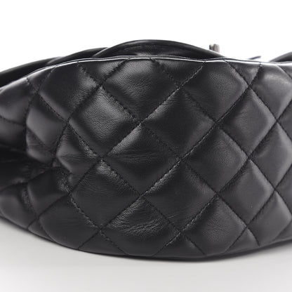 Chanel Lambskin Quilted Messenger Flap Black 8 of 12