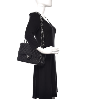 Chanel Caviar Quilted Jumbo Double Flap Black 2 of 12