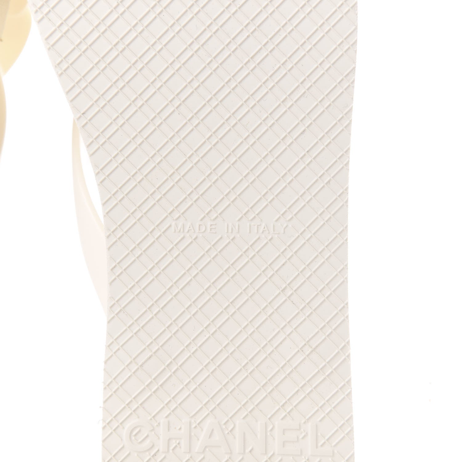 Chanel PVC Camellia Thong Sandals 38 Ivory 7 of 9