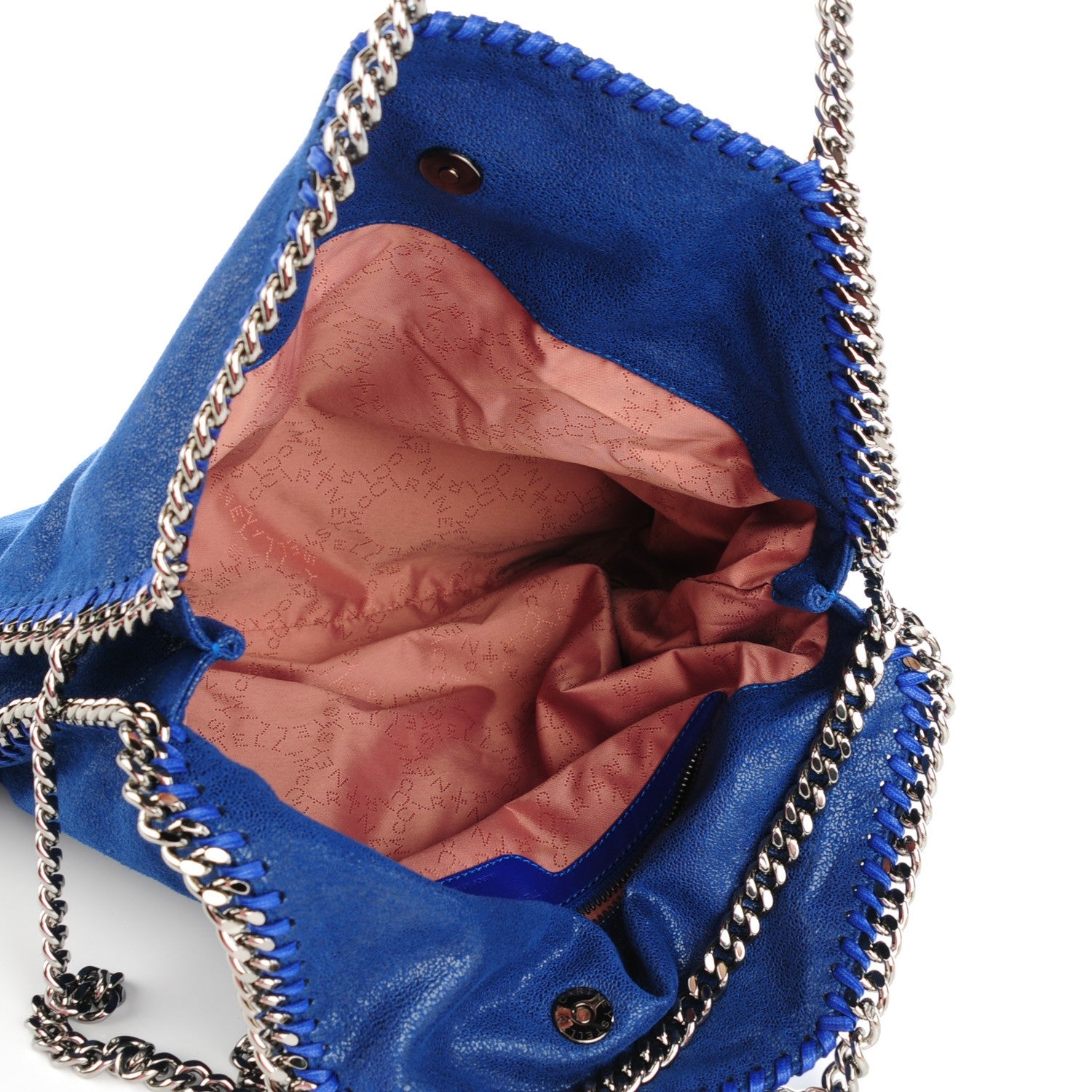 Stella McCartney Shaggy Deer Small Falabella Fold Over Tote Blue 5 of 9