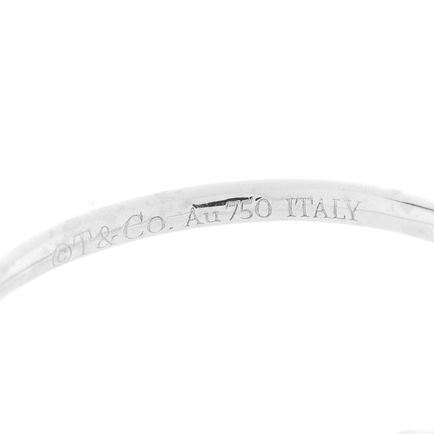 18K White Gold Diamond T Wire Ring 53 6.5