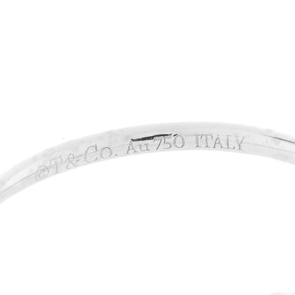 Tiffany 18K White Gold Diamond T Wire Ring 53 6.5 3 of 4