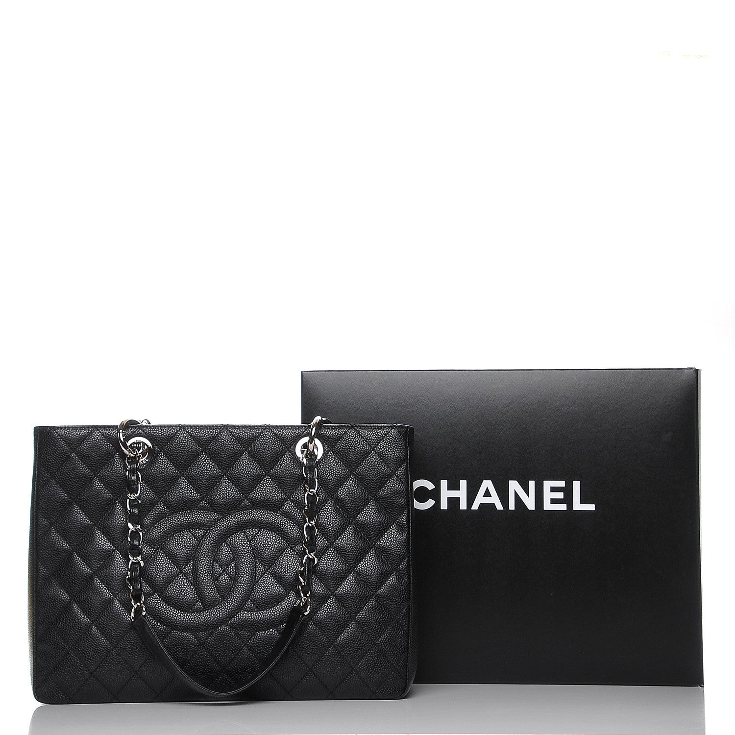 Chanel Caviar Quilted Grand Shopping Tote GST Black 8 of 8
