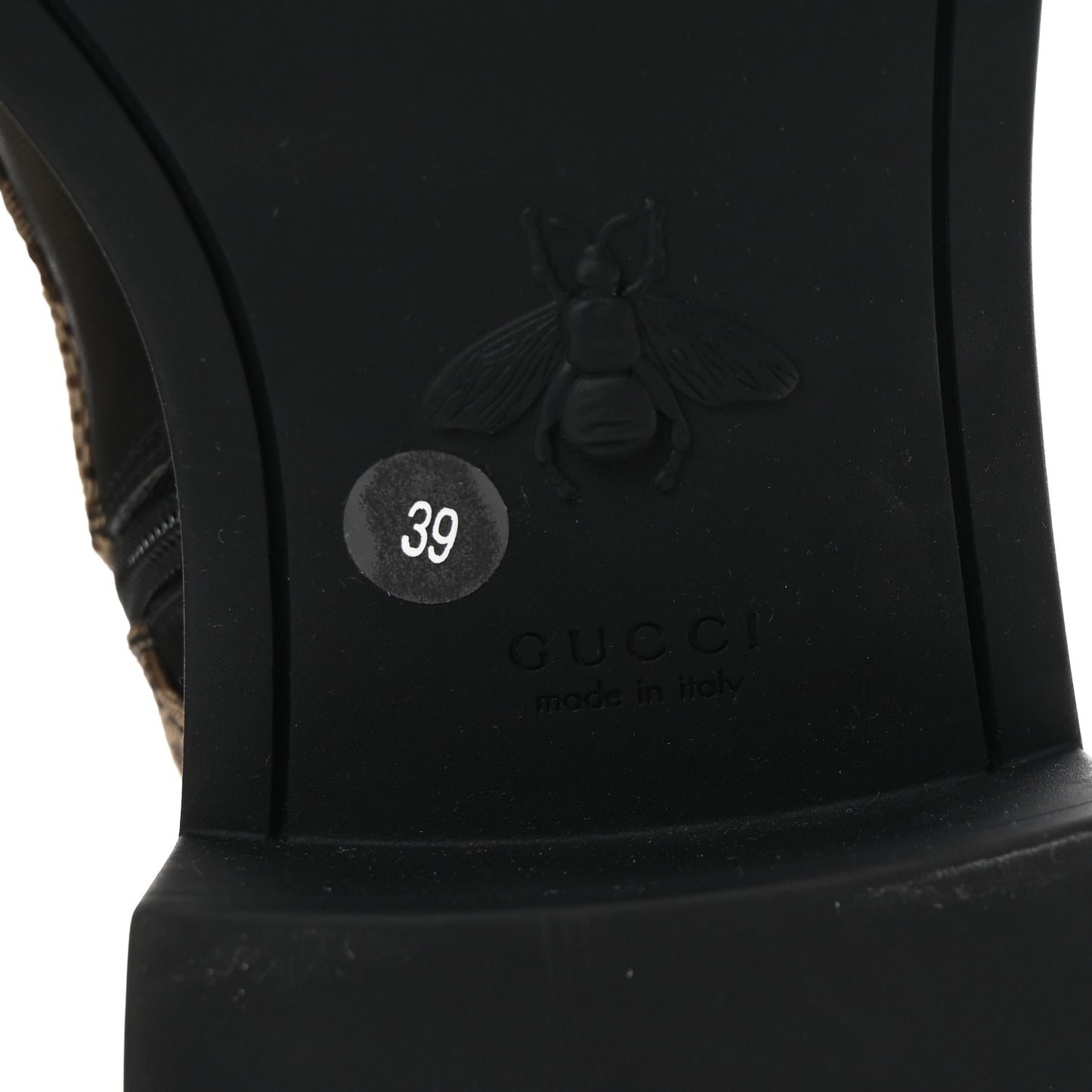 Flores Calfskin Monogram Maxi GG Nappa Matelasse Double G 40mm Ankle Boots 39 Black Camel Ebony