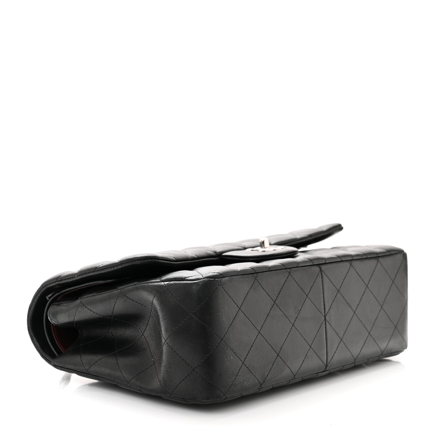 Chanel Lambskin Quilted Jumbo Double Flap Black 4 of 10