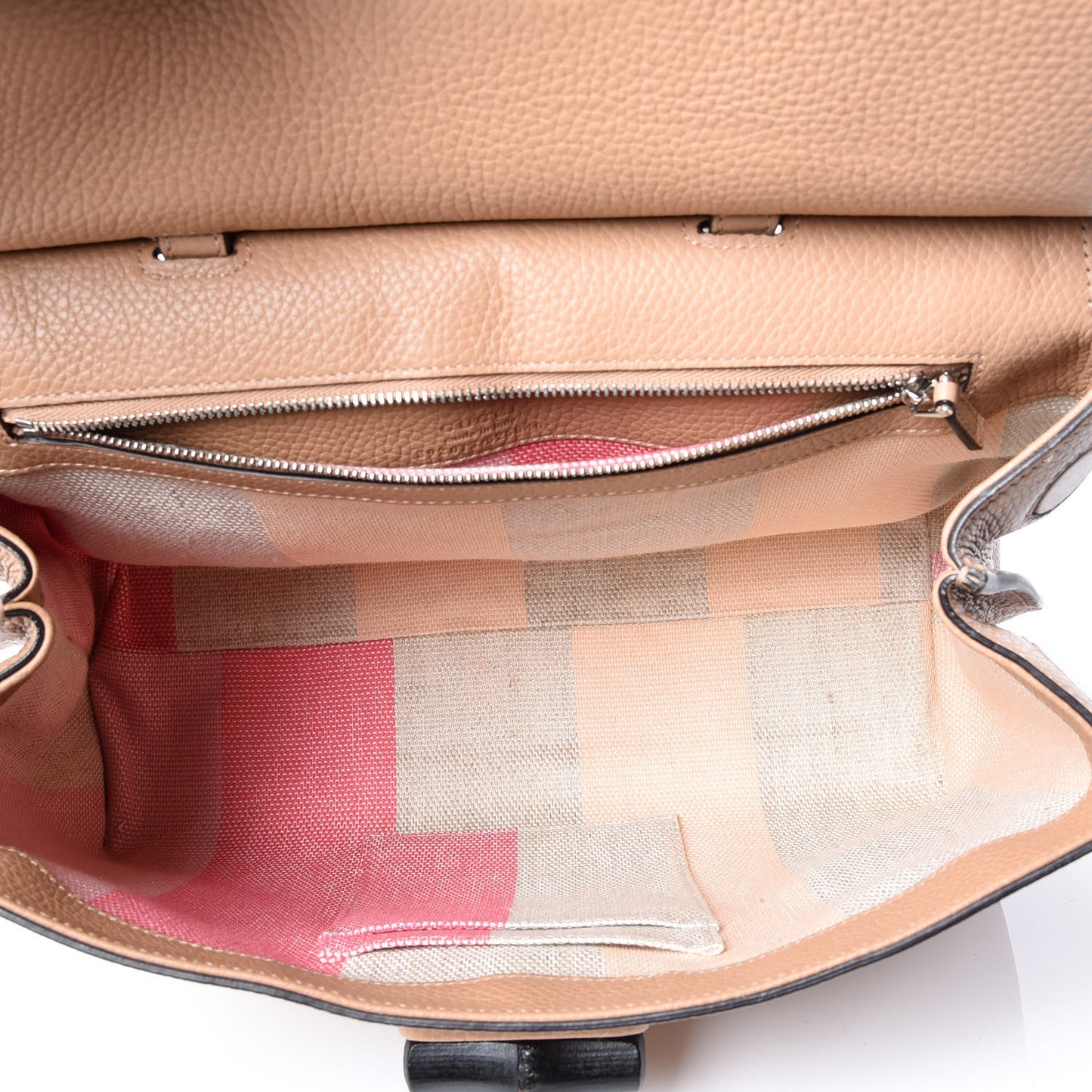Cellarius Calfskin Medium Bamboo Daily Top Handle Bag Camelia