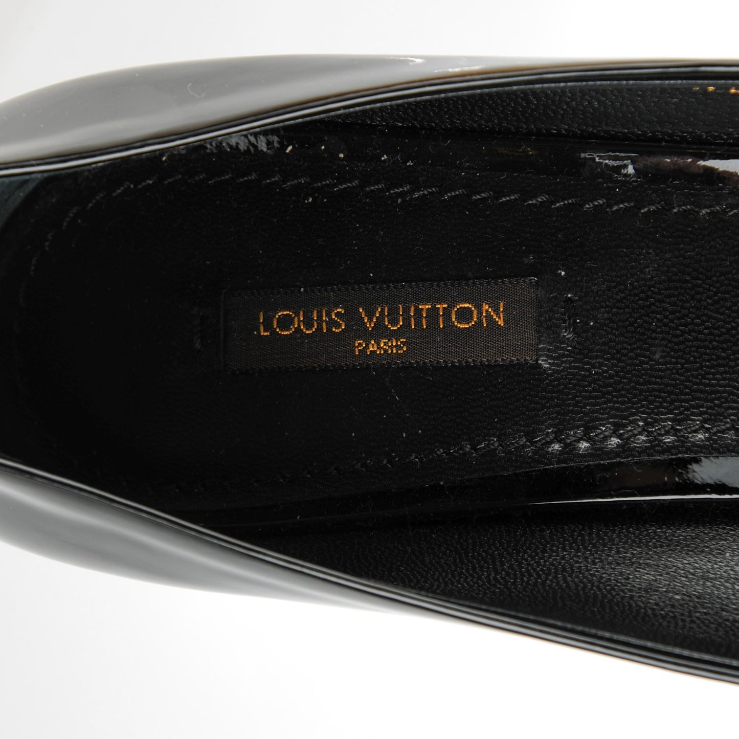 Patent Calfskin Oh Really Peep Toe Pumps 40 Black