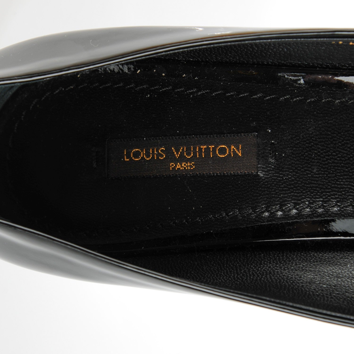 Louis Vuitton Patent Calfskin Oh Really Peep Toe Pumps 40 Black 8 of 9