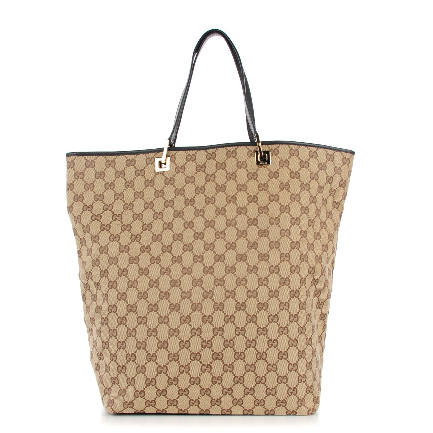 Monogram Large Bucket Tote Dark Brown
