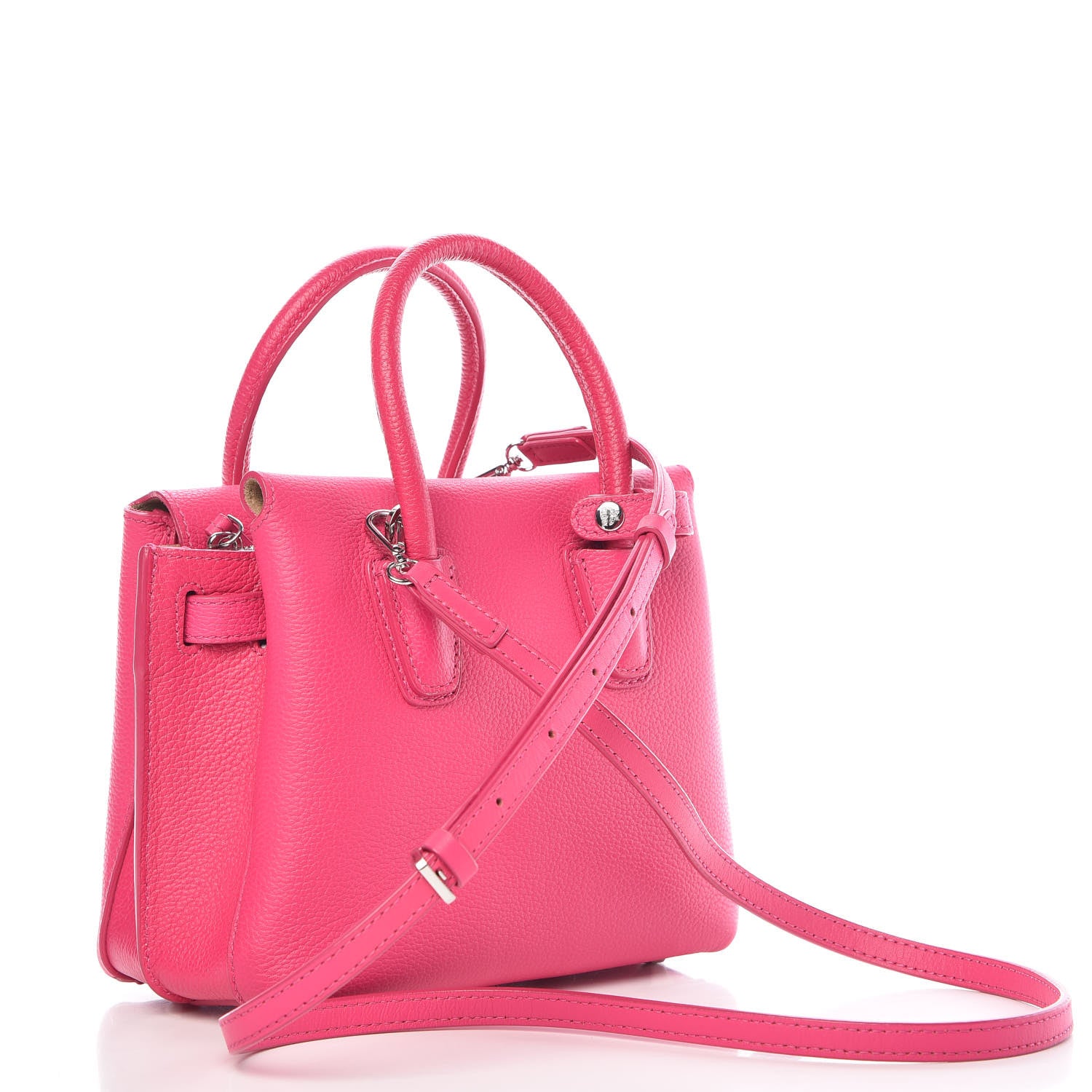 MCM Grained Calfskin Mini Milla Tote Beetroot Pink 4 of 14