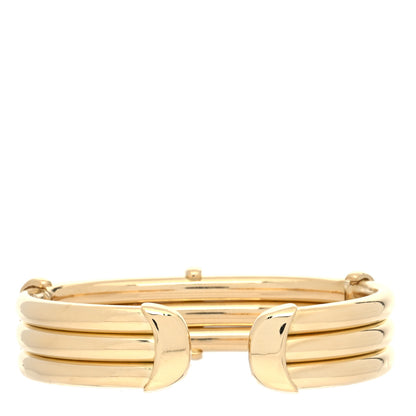 Tiffany 18K Yellow Tubular 3-Row Cuff Bracelet 2 of 5