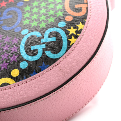 Gucci GG Supreme Monogram Psychedelic Round Shoulder Bag Black Multicolor Sugar Pink 11 of 14
