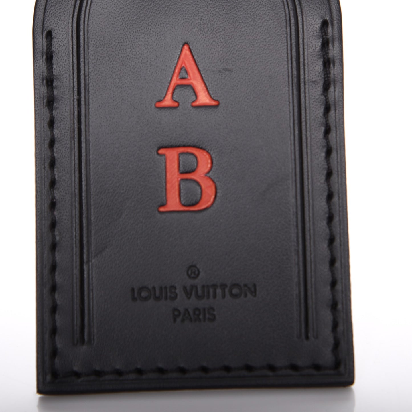 Calfskin Luggage Tag Black