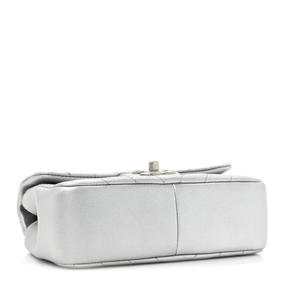 Chanel Metallic Lambskin Chevron Quilted Mini Rectangular Flap Silver 4 of 9