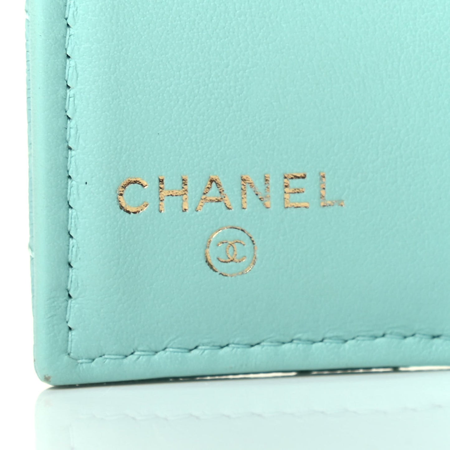 Caviar Quilted Small Boy Flap Wallet Light Blue