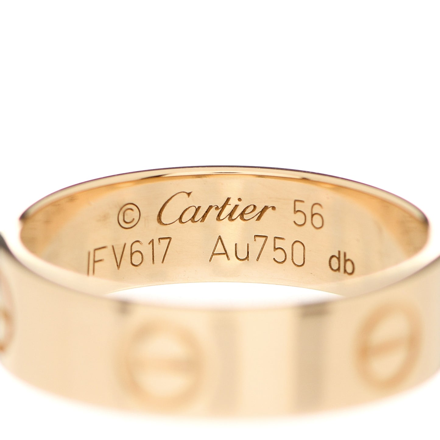 18K Yellow Gold 5.5mm LOVE Ring 56 7.75