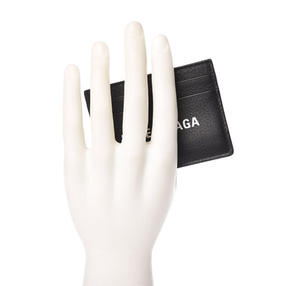 Balenciaga Smooth Calfskin Logo Everyday Multi Card Case Black 2 of 9