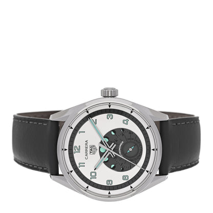 Tag Heuer Stainless Steel Calfskin 39mm Carrera Astronomer Automatic Watch Silver WBX2112 2 of 4