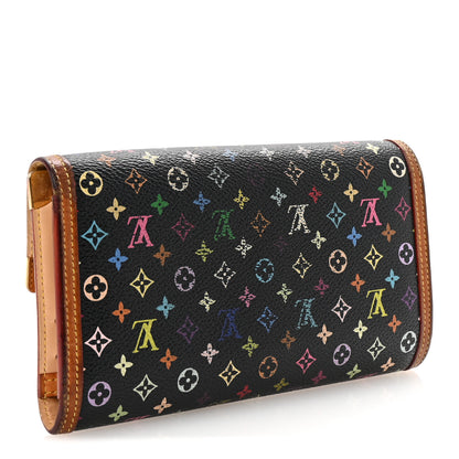 Louis Vuitton Monogram Multicolor Porte Tresor International Wallet Black 3 of 6