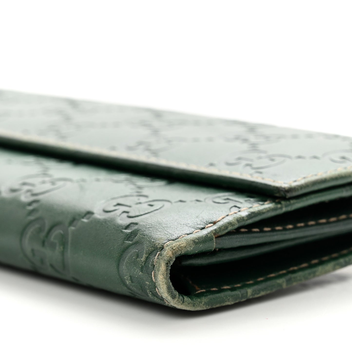 Guccissima Continental Flap Wallet Green
